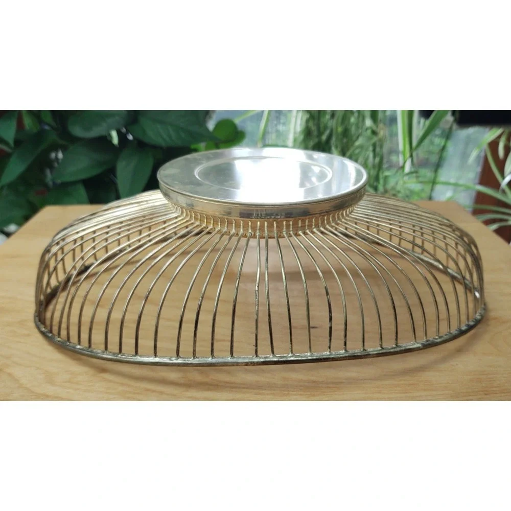 Vintage Silver Plate Oval Wire Bread Fruit Food Basket 12